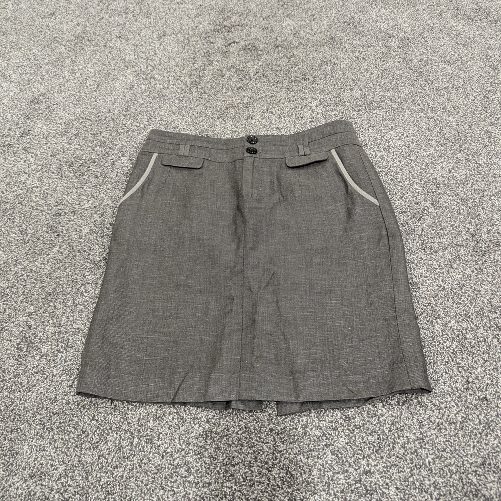 Banana Republic Gray Linen Blend Pencil Skirt – Size 4